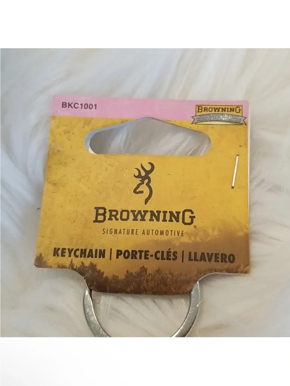 NWT Browning Pink Buckmark Logo Silhouette Keychain Deer Head